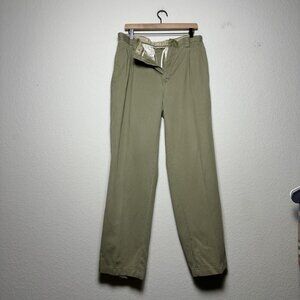 VTG Tommy Bahama Pant Men 32 Khaki Pleated Lyocell Formal Dress Chino Prep Beige